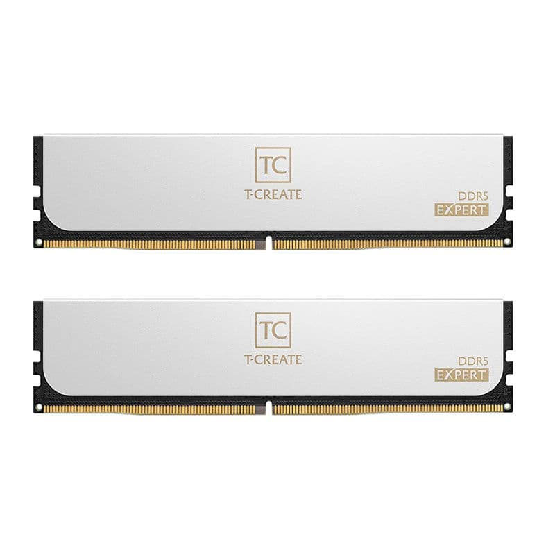 Team Group T-Force Expert 48GB DDR5 Team Group T-Force Expert 48GB (2x24GB) DDR5 6400MHz CL32 Branco - CTCWD548G6400HC32ADC01