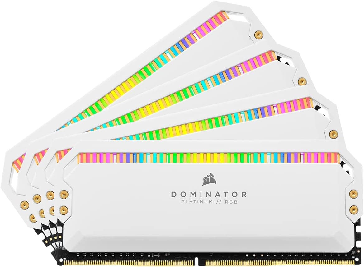 Corsair Dominator Platinum RGB 32GB DDR4 Corsair Dominator Platinum RGB 32GB (4x8GB) DDR4 3600MHz CL18 Branco - CMT32GX4M4C3600C18W