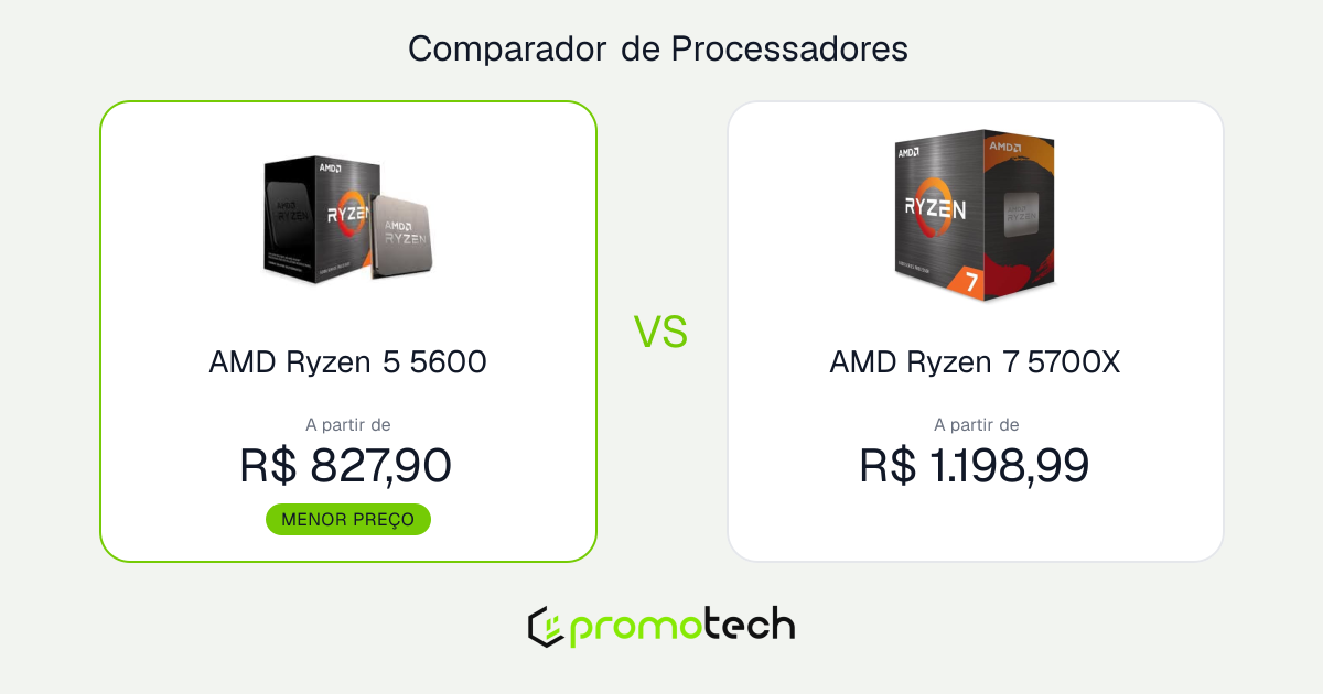 AMD Ryzen 5 5600 vs AMD Ryzen 7 5700X: preço, benchmark e histórico ...